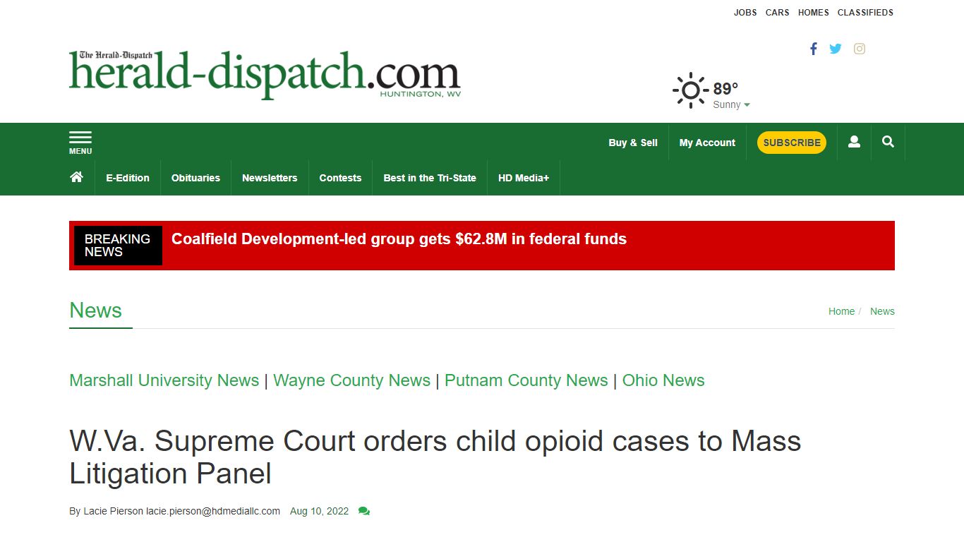 W.Va. Supreme Court orders child opioid cases to Mass Litigation Panel ...